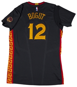 2016 Andrew Bogut Game Used "Chinese New Year" Golden State Warriors Jersey Worn In 2 Games (MeiGray)